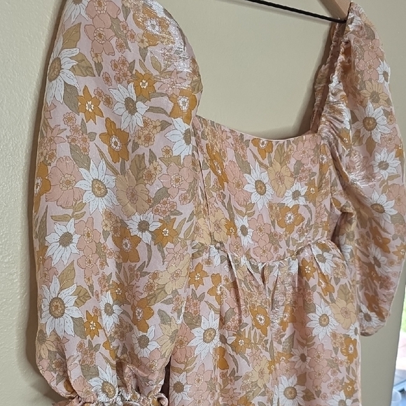 Storia Whimsical Floral Mini Babydoll Dress Fairycore Cottagecore Boutique Mediu - Picture 6 of 13